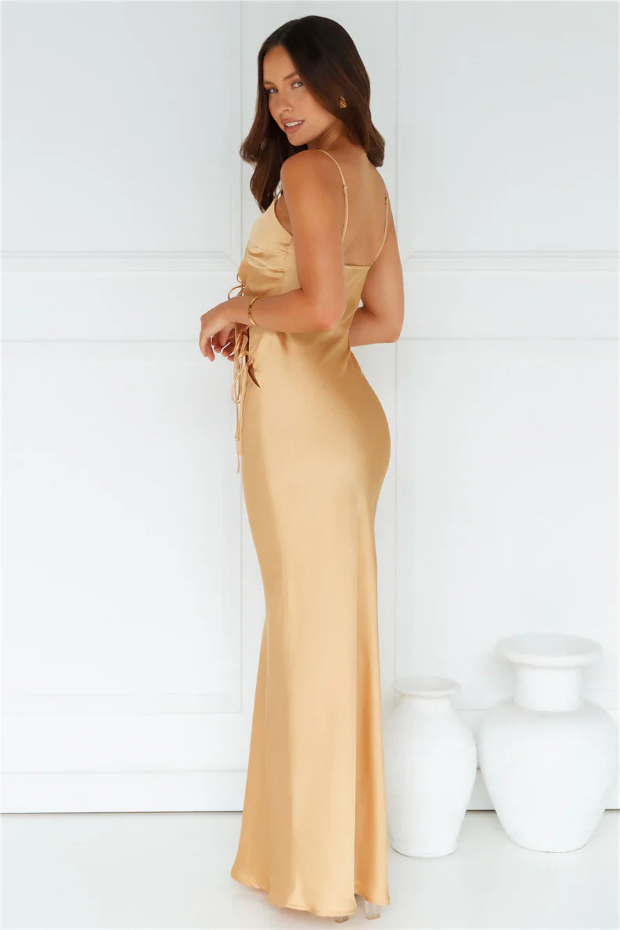 About A Girl Maxi Dress Gold
