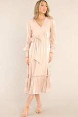 Eternal Devotion Blush Midi Dress