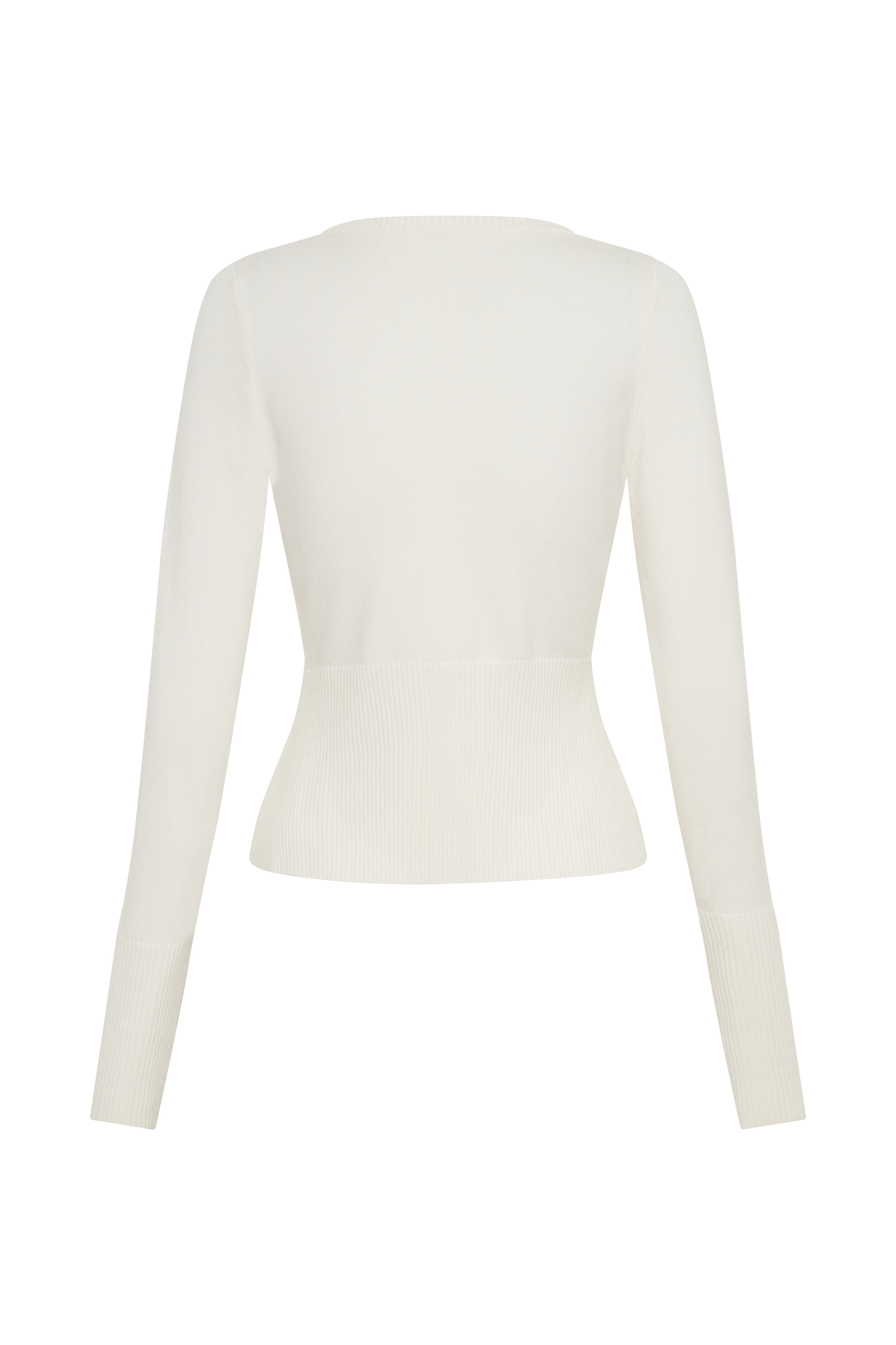 Reese Fitted Knit Cardigan - Ivory