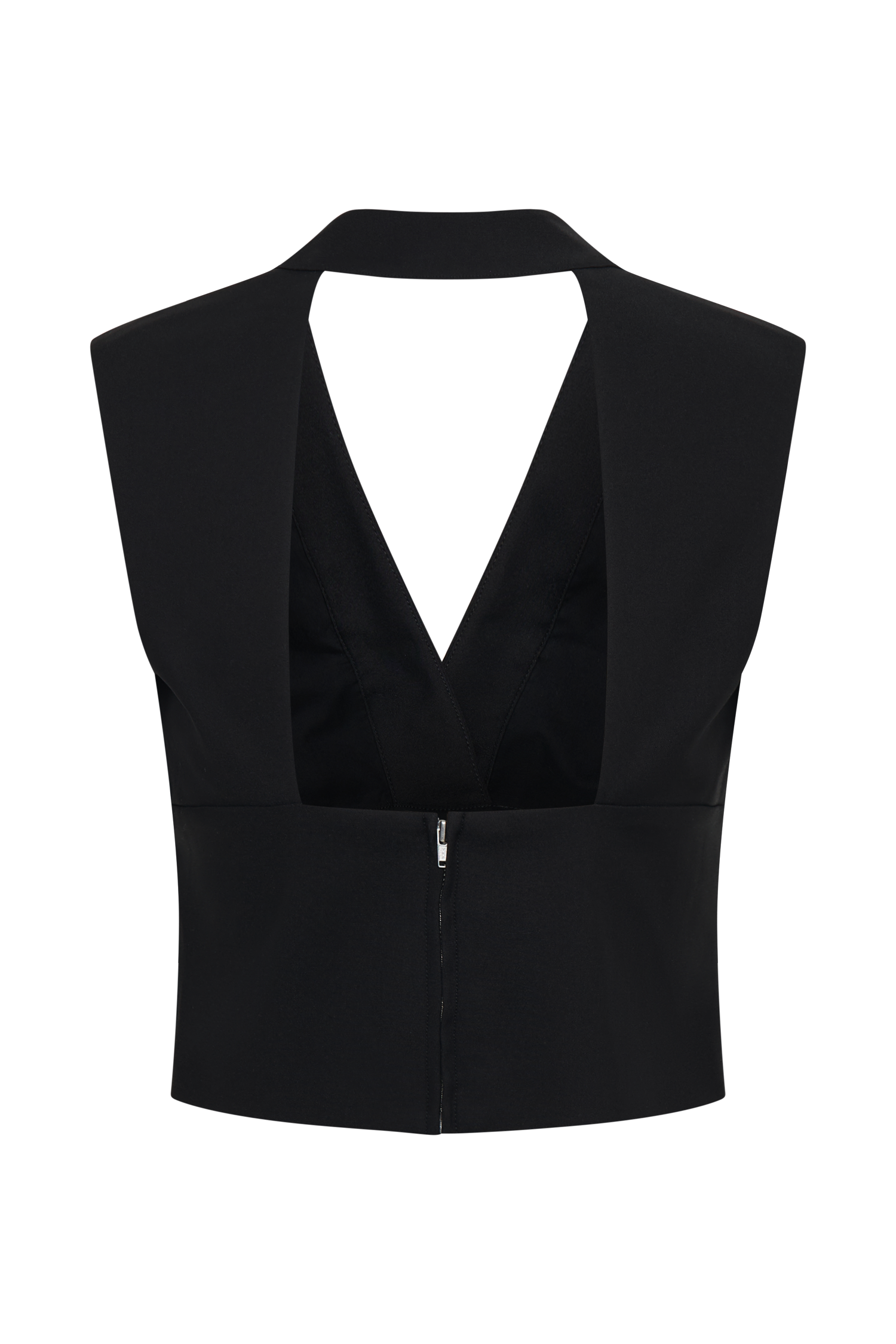 Jemima Sleeveless Cross Over Top - Black